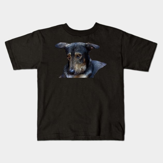 dog Kids T-Shirt by rickylabellevie